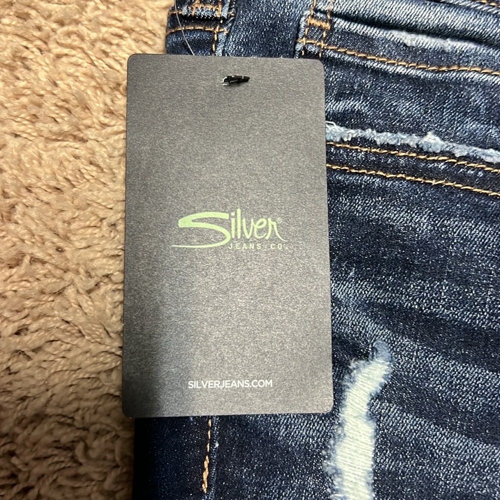 Silver Jeans Suki Curvy Fit Mid-Rise Skinny Leg Size 16 - Picture 3 of 4